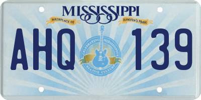 MS license plate AHQ139