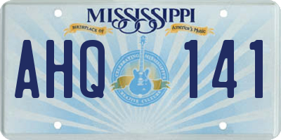 MS license plate AHQ141