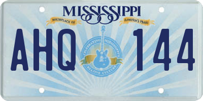 MS license plate AHQ144