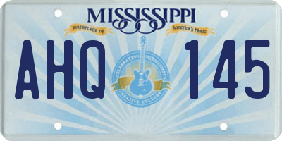 MS license plate AHQ145