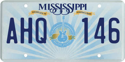 MS license plate AHQ146