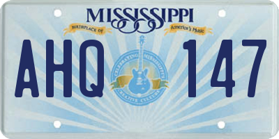 MS license plate AHQ147