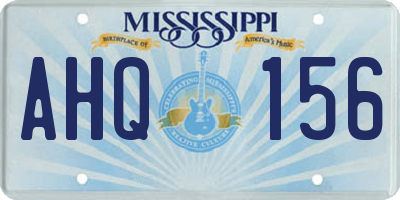 MS license plate AHQ156