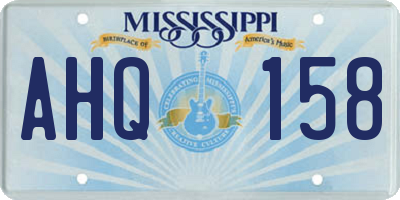 MS license plate AHQ158