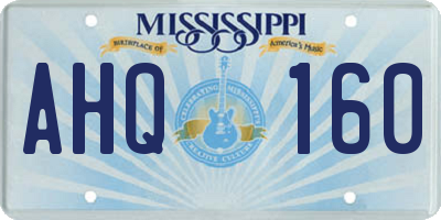 MS license plate AHQ160