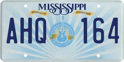 MS license plate AHQ164