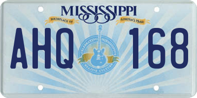 MS license plate AHQ168