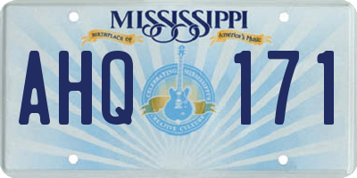 MS license plate AHQ171