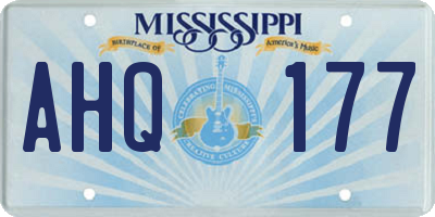 MS license plate AHQ177