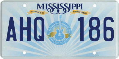 MS license plate AHQ186