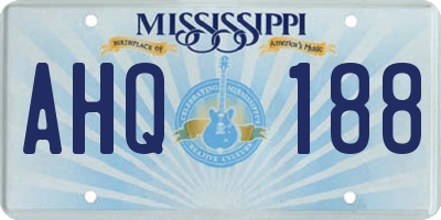 MS license plate AHQ188
