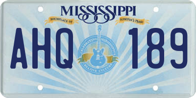 MS license plate AHQ189