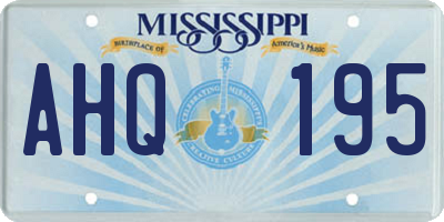 MS license plate AHQ195
