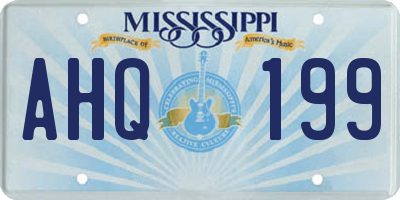 MS license plate AHQ199