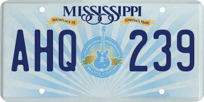 MS license plate AHQ239