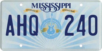 MS license plate AHQ240
