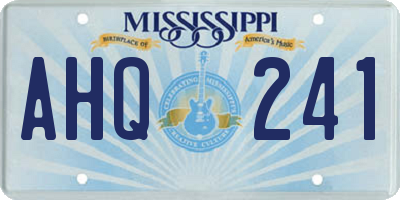 MS license plate AHQ241