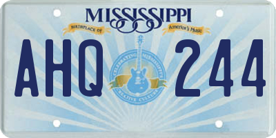 MS license plate AHQ244