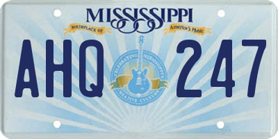 MS license plate AHQ247