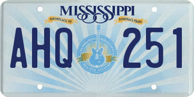 MS license plate AHQ251