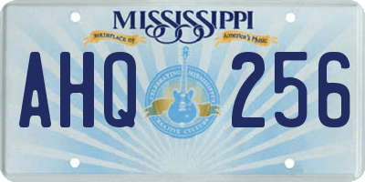 MS license plate AHQ256