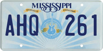 MS license plate AHQ261