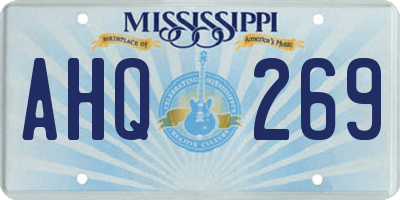 MS license plate AHQ269