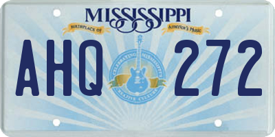 MS license plate AHQ272