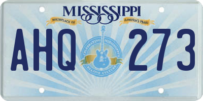 MS license plate AHQ273