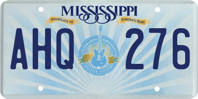 MS license plate AHQ276