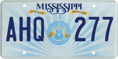MS license plate AHQ277
