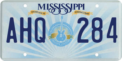 MS license plate AHQ284