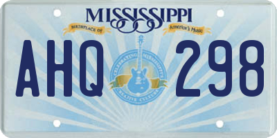 MS license plate AHQ298