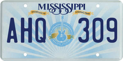MS license plate AHQ309