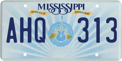 MS license plate AHQ313