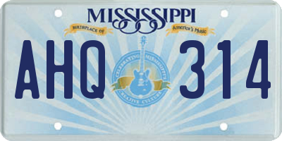 MS license plate AHQ314
