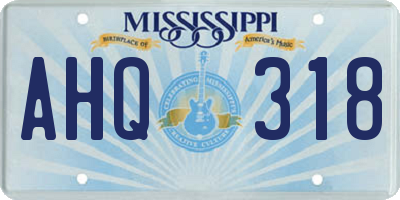 MS license plate AHQ318