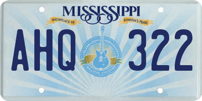 MS license plate AHQ322