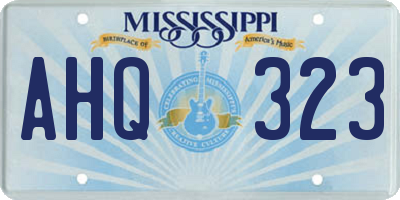 MS license plate AHQ323