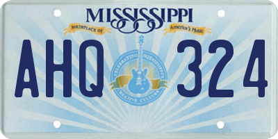 MS license plate AHQ324
