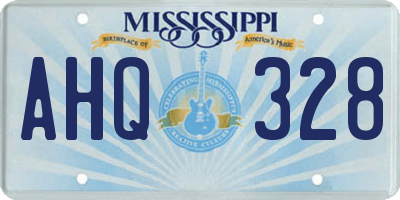 MS license plate AHQ328