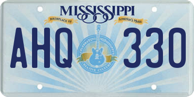 MS license plate AHQ330