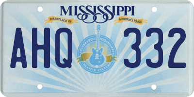 MS license plate AHQ332