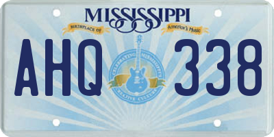 MS license plate AHQ338