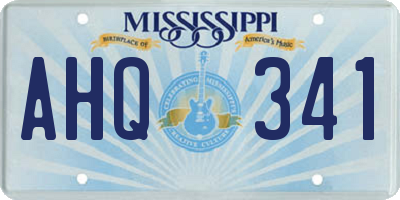 MS license plate AHQ341