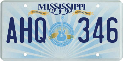 MS license plate AHQ346