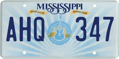 MS license plate AHQ347