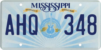 MS license plate AHQ348