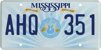 MS license plate AHQ351
