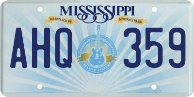 MS license plate AHQ359